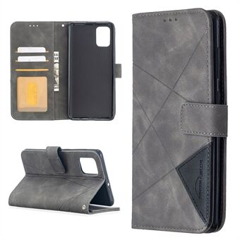 BF05 Geometric Texture plånbok Stand Läderfodral till Samsung Galaxy A71 SM-A715