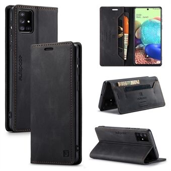 AUTSPACE A01-serien RFID-blockerande Retro Matte Stand Plånbok för Samsung Galaxy A71 SM-A715