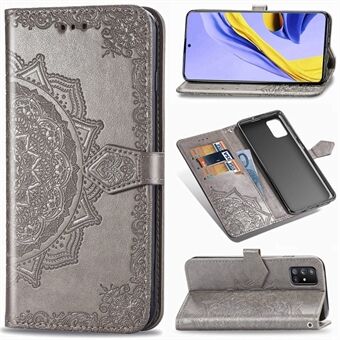 Präglat Mandala Flower PU Läderfodral Plånbok för Samsung Galaxy A71 5G SM-A716