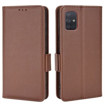 For Samsung Galaxy A71 4G SM-A715 Litchi Texture Leather Protective Cover Wallet Anti-dust Cell Phone Case