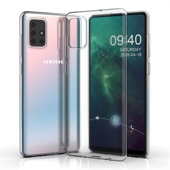 För Samsung Galaxy A71 4G SM-A715 Transparent mjukt TPU-telefonfodral Ultratunt, icke-gulnande skyddande mobiltelefonfodral