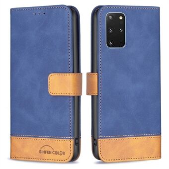 BINFEN COLOR BF Leather Case Series-7 for Samsung Galaxy S20 Plus 4G/5G, Style 11 Matte Surface Anti-fingerprint Wallet Function PU Leather Phone Case with Stand