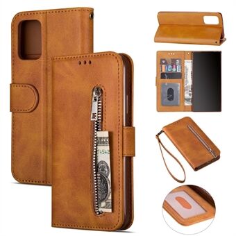 Zipper Pocket Läder med plånboksskal för Samsung Galaxy S20