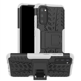 Cool Tire Texture PC + TPU Hybrid Phone Cover med Kickstand för Samsung Galaxy S20