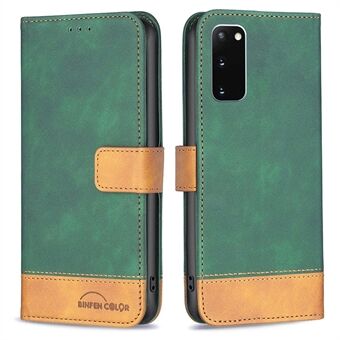 BINFEN COLOR BF Leather Case Series-7 for Samsung Galaxy S20 4G/5G, Wallet Design Style 11 Matte Surface PU Leather Well-protected Case with Stand