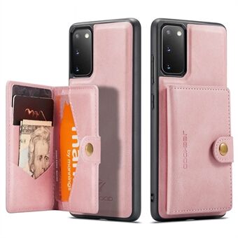 JEEHOOD For Samsung Galaxy S20 4G/5G Detachable Wallet Kickstand Case PU Leather Coated TPU Well-protected Phone Shell