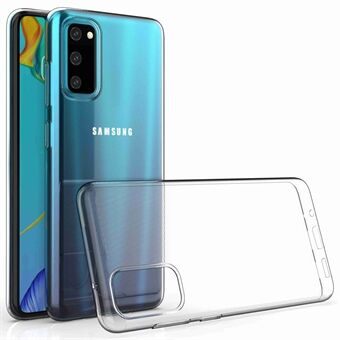 För Samsung Galaxy S20 5G / 4G mobiltelefonskal HD Klart mjukt TPU-telefonfodral Supertunnt bakstycke mot fingeravtryck