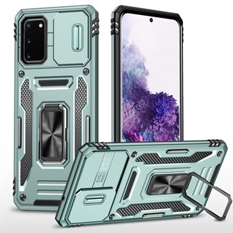 Armor Series för Samsung Galaxy S20 4G / 5G Kickstand PC + TPU Hybrid Cover Anti-kollisionsskyddande telefonfodral med skjutkameraskydd