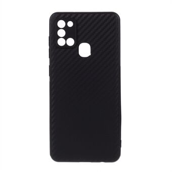 Carbon Fiber Skin TPU Mobiltelefonskal för Samsung Galaxy A21s