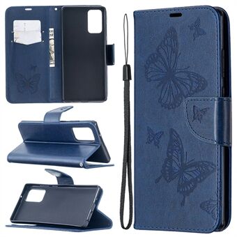 Imprint Butterfly Texture Leather Shell för Samsung Galaxy Note 20 / Note 20 5G