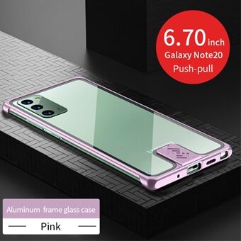 Leshield Series Metal Frame+Tempered Glass Phone Case for Samsung Galaxy Note20 4G/5G