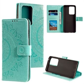 Imprint Flower Läderplånboksfodral till Samsung Galaxy Note20 Ultra / Note20 Ultra 5G