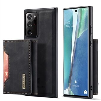 DG.MING M2 Series Magnetic Tri-fold Wallet Kickstand Läderfodral för Samsung Galaxy Note20 Ultra