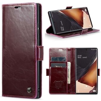 CASEME 003-serien för Samsung Galaxy Note20 Ultra / Note20 Ultra 5G Waxy Texture PU- Stand Magnetlås Plånboksfodral
