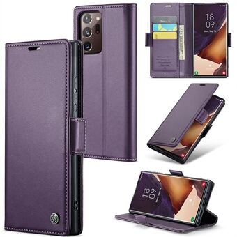 CASEME 023-serien för Samsung Galaxy Note20 Ultra / Ultra 5G RFID-blockerande plånboksfodral Flip Stand Litchi Texture Telefonfodral