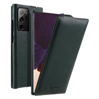 MELKCO För Samsung Galaxy Note20 Ultra / Note20 Ultra 5G-fodral, Vertikal Flip äkta ko läder + PC-skydd.
