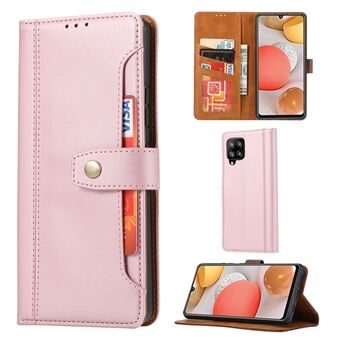Leather Wallet Stand Phone Shell för Samsung Galaxy A42 5G med stödjande Stand