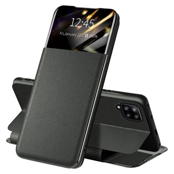 För Samsung Galaxy A42 5G Full Protection Stand Card Slot Telefonfodral PU Läder Skyddsfodral med utsiktsfönster