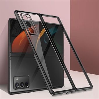 GKK For Samsung Galaxy Z Fold2 5G Transparent Electroplating PC Phone Case Folding Protective Shell