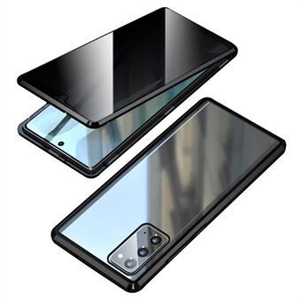 Anti-peep magnetisk installation Metallram + Hybridfodral i härdat glas för Samsung Galaxy S20 FE/Fan Edition/S20 FE 5G/Fan Edition 5G/S20 Lite/S20 FE 2022