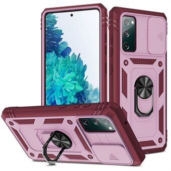 Kameraskjutreglage Design 3-i-1 TPU + PC + telefonfodral i metall för Samsung Galaxy S20 FE 2022/S20 FE 4G/S20 FE 5G/S20 Lite