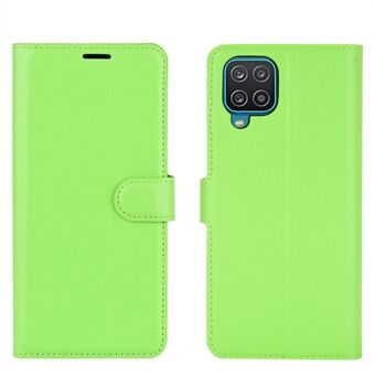 Plånbok Stand Litchi Texture Phone skyddande skal för Samsung Galaxy A12
