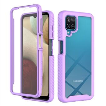 3 in 1 Full-Coverage Protection PC + TPU Protective Case with PET Screen Protector for Samsung Galaxy A12