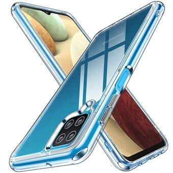Galvaniserat kristallklart Hybridtelefonskal till Samsung Galaxy A12, TPU + PC-mobiltelefontillbehör
