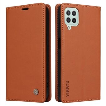 YIKATU YK- 001 för Samsung Galaxy A12 PU Läder plånboksställ Telefonskydd Magnetiskt Stand Folio Flip Cover