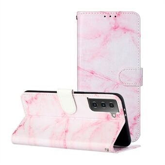 Mönsterutskrift glänsande Stand Plånbok Läderskydd Telefonskal för Samsung Galaxy S21 + 5G