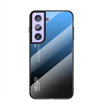 Färggradient Härdat glas Ultratunt och lätt mobiltelefonfodral till Samsung Galaxy S21 5G