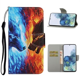 Mönsterutskrift Flip Läderplånbok Skyddsfodral för Samsung Galaxy S21 5G