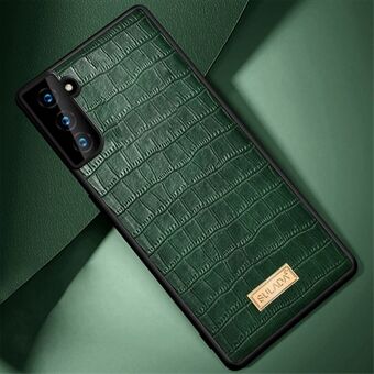 For Samsung Galaxy S21 4G/5G SULADA Crocodile Texture PU Leather +TPU Hybrid Protector Case