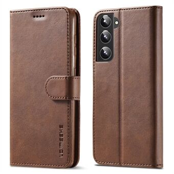 LC.IMEEKE Textured Wallet PU Läder Flip Folio Stand Fodral Mobiltelefon Full Protection Case Skal för Samsung Galaxy S21 5G