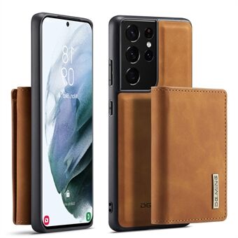 DG.MING M1-serien Kickstand Design PU-lädertelefonfodral med magnetisk plånbok för Samsung Galaxy S21 Ultra 5G