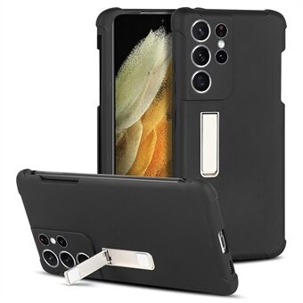 För Samsung Galaxy S21 Ultra 5G Anti Scratch Matt Mjuk TPU Mobilfodral Skal med stöd och pennhållare