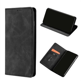 Stark Auto-absorberat Skin-touch Leather Stand Fodral till Samsung Galaxy S21 +