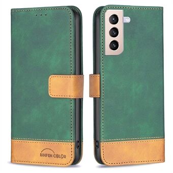 BINFEN COLOR BF Leather Case Series-7 for Samsung Galaxy S21+ 5G, Style 11 Matte Surface Delicate Touch PU Leather Case with Stand Wallet