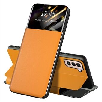 För Samsung Galaxy S21+ 5G View Window PU Läderfodral Korthållare Stand Folio Flip Telefonskydd