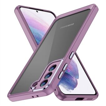 För Samsung Galaxy S21+ 5G genomskinligt telefonfodral Hård akrylbaksida + mjukt TPU anti- Scratch