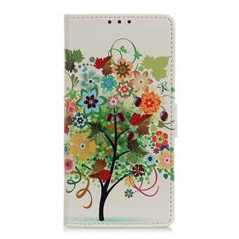 Mönster Printing Leather Protector Shell för Samsung Galaxy A32 5G Stand Case