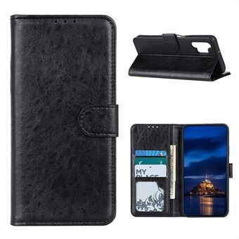 Crazy Horse Texture Leather Shell Wallet Stand Phone Covering för Samsung Galaxy A32 5G