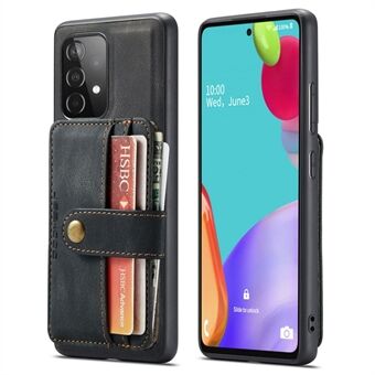 JEEHOOD for Samsung Galaxy A32 5G/M32 5G 2-in-1 Design Leather Coated TPU Cover Strong Magnet Wallet RFID Blocking Cell Phone Case
