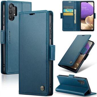 CASEME 023-serien för Samsung Galaxy A32 5G / M32 5G RFID-blockerande telefonplånboksfodral PU- Stand Telefonskydd