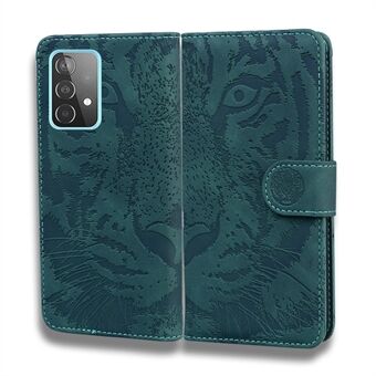 Imprinted Tiger Pattern Stand Plånboksfodral Läderfodral för Samsung Galaxy A52 4G/5G / A52s 5G