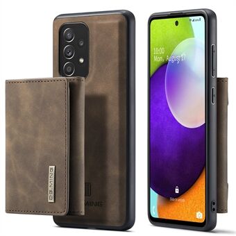 DG.MING M1 Series Anti-fall Kickstand Design telefonfodral med avtagbar magnetisk plånbok för Samsung Galaxy A52 4G/5G / A52s 5G