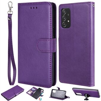 Anti-drop Magnetic KT Leather Series-3 Löstagbart 2-i-1 plånboksläderfodral för Samsung Galaxy A52 4G/5G / A52s 5G