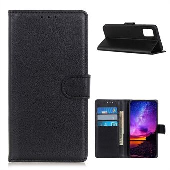 Classic stil Litchi Texture Leather Wallet Phone Stand Case för Samsung Galaxy A02s (EU-version)
