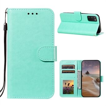 Dual-sidig magnetlås Leather Shell plånbok Stand Case för Samsung Galaxy A02s (EU Version)