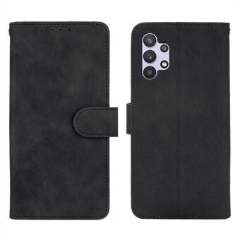 Stand Design Skin-touch Feeling Leather Flip Case Mobiltelefonskal för Samsung Galaxy A32 4G (EU-version)